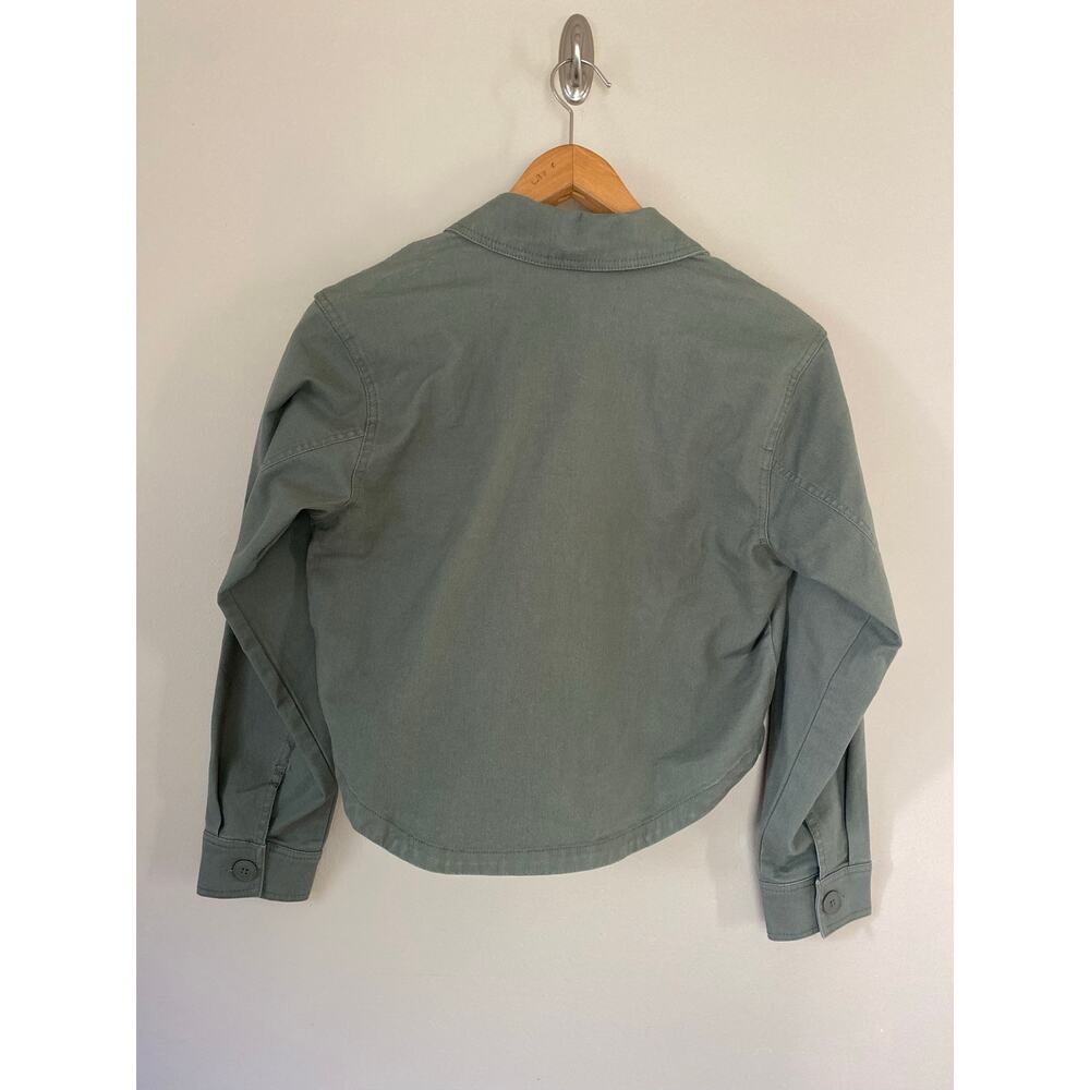NEW Z SUPPLY cropped twill jacket in evergreen extra small - Picture 2 of 5